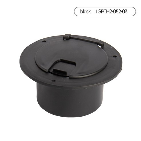 에어컨 디플렉터 캠핑카액세서리 원형 전기 케이블 코드 해치 1 개 5.2 "O.D. Flange 2.6 "RV 트럭 보트 요트 캠핑카 용 딥 캐비, 01 black