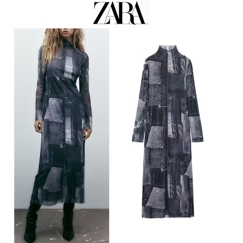 하이넥 이너 롱스커트 슬림핏 ZARA 자라 여성 원피스