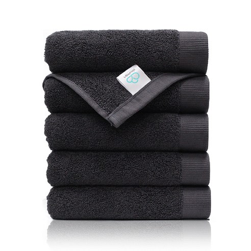클라우망 호텔수건 30수 170g 코마사 고급 두꺼운 세면타올 돌답례품, 진그레이, 5장