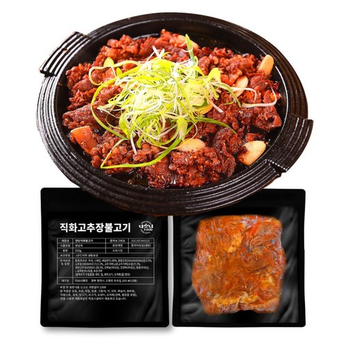 다소니푸드 완조리 북성로 직화 연탄불고기, 직화연탄고추장불고기, 2개, 200g