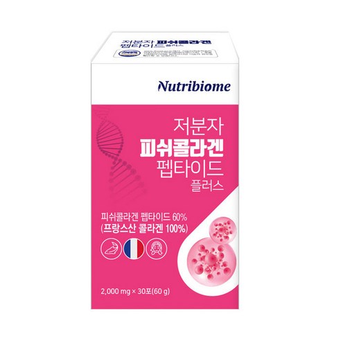 뉴트리바이옴 저분자 피쉬콜라겐 펩타이드 플러스, 60g, 1개