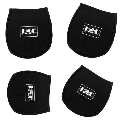 4x 낚시 릴 커버 파우치 홀더 캐스팅 스피닝 릴 보호 백 M XL, 블랙, {"사이즈":"XL,M"}, {"수건소재":"네오프렌"}