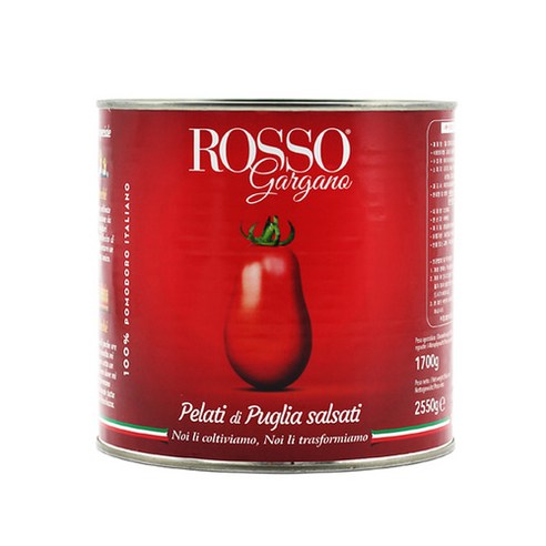 ROSSO 홀 토마토(푸투라그리) 2.55kg 토마토캔, 1개