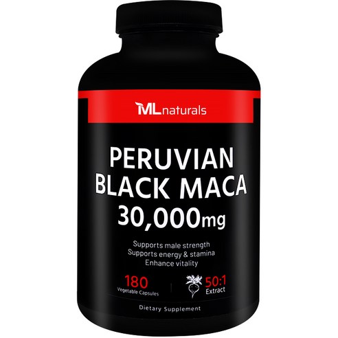[미국빠른직구] 마이라이프 내추럴스 페루비안 블랙 마카 30,000 mg 180정