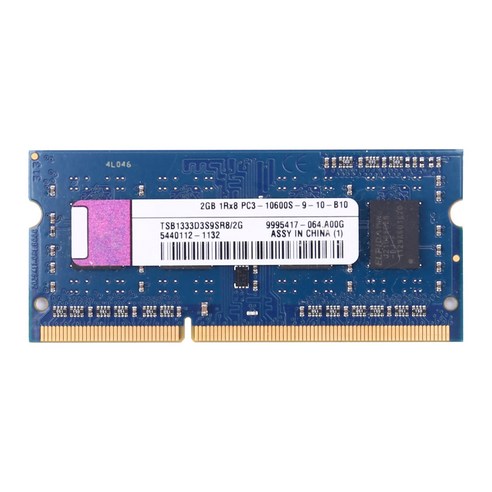 AFBEST DDR3 2GB 노트북 메모리 램 1RX8 PC3-10600S 1333Mhz 204Pin 1.5V 모든 인텔 AMD 노트북용 RAM, 파란색