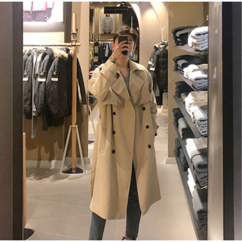 남성 자켓 코트 트렌치코트 오버핏 캐주얼 점퍼