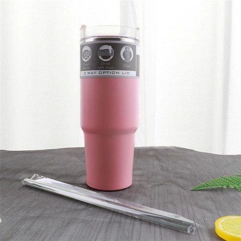 ZZJJC 아이디어 보온병 아이디어 텀블러 아웃도어 보온병, 북유럽 분말, 600ml