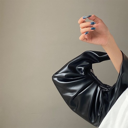 KORELAN 주름 겨드랑이 가방 여성 싱글 어깨 가방 신형 대용량 패션 심플한 핸드백