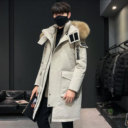 COSYEVNO 남성 롱 패딩 브랜드 패딩 방풍 패딩 코트, 할인가격 53,800원, 평점 4.5/5