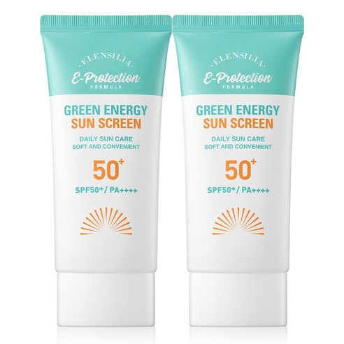 [엘렌실라] 그린에너지 온가족 진정 수분 선크림 SPF50+ UVA++++, 50ml, 2개