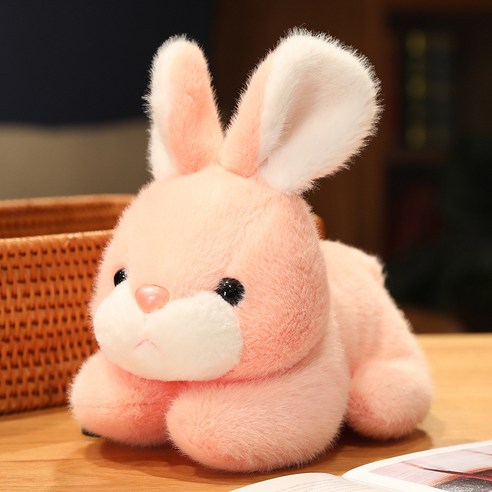 보니하우스 2023 보송보송 토끼 애착 인형, 분홍 토끼, 미디엄