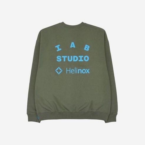 [정품] 아이앱 스튜디오 x 헬리녹스 스웨트셔츠 리프 그린 IAB Studio Helinox Sweat셔츠Leaf Green 485439