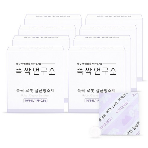 쓱싹 로봇청소기 고체 살균 청소제 10정, 4개