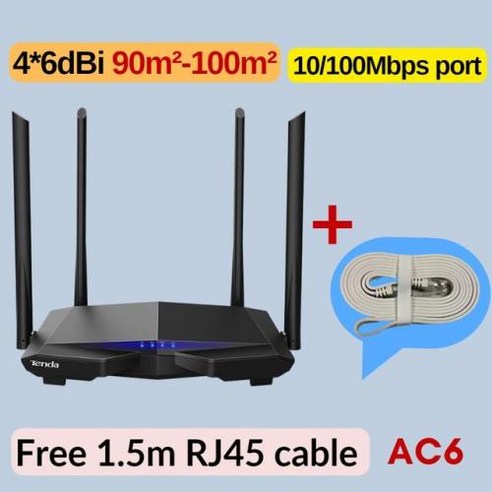 듀얼 밴드 텐다 메시 라우터 와이파이 리피터 고이득 안테나 802.11ac 웨이브 2.0 기가비트 와이파이 라우터 AC1200 2.4G 5GHz, [01] Original EU plug, [02] Gigabit router AC11, 2.Original EU plug - Gigabit r