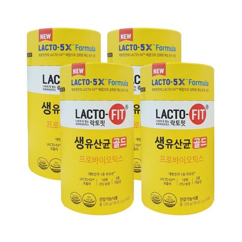 종근당 락토핏 생유산균 골드5X 2g x 50포 _4박스 DL 225208, 100g