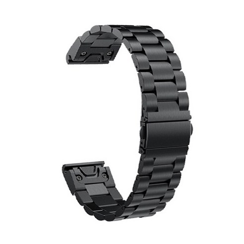 Garmin Fenix 6S Pro Solar Sapphire 5S Plus 시계대 가민 QUICKFIT 20mm 스트랩 스테인리스강 빨리 손목띠를 뜯는다, 블랙, Quick Fit 20mm