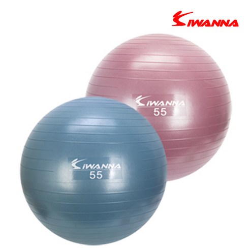 아이워너 안티버스트 짐볼 55cm/요가/필라테스/운동, 더스티블루