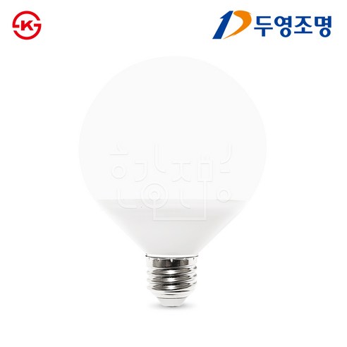두영 LED 볼전구 숏타입 18W, 전구색, 1개