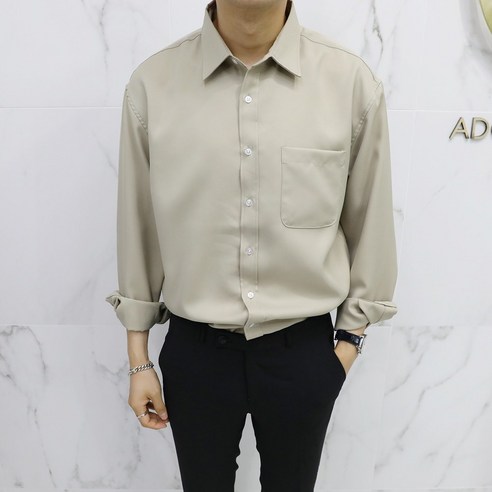 아도르클래식 8컬러 카라 원포켓 세미 오버핏 캐주얼 셔츠