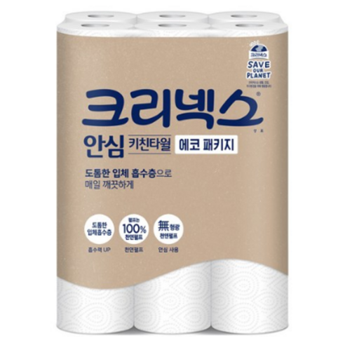 크리넥스 안심 키친타월 120매 12개 패키지, 에코 친화적商品. 
일회용품/종이컵