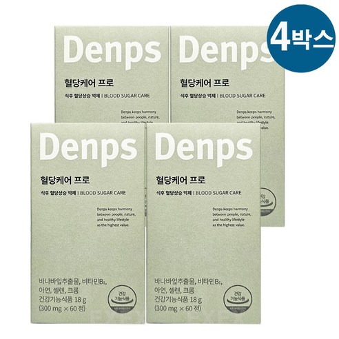 덴프스 바나바잎 추출물 혈당케어프로 4박스 8개월분, 60정, 4개