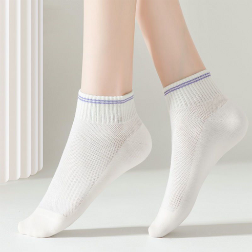 시원하고 편안한 여성용 쿨링메쉬 발목 양말