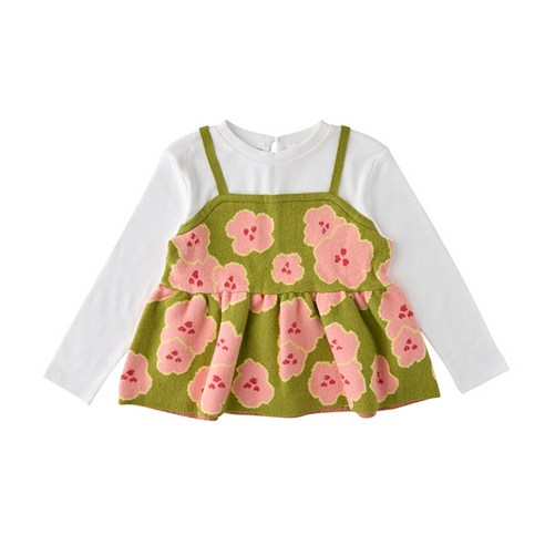 [리틀그라운드9]WH)테일스쿱-74C14-330-01)니트레이어드뷔스티에티셔츠 딜