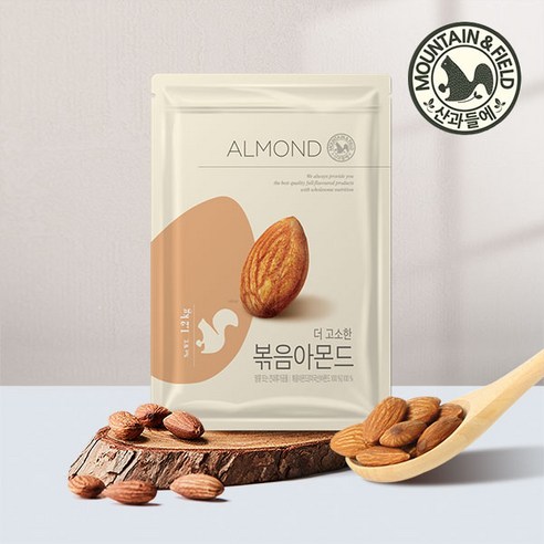 산과들에 23년산 햇 견과류 볶음 아몬드, 400g, 2개