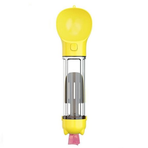 지엘종합상사 반려동물 4in1 휴대용 물병, 1개, 500ml 옐러우