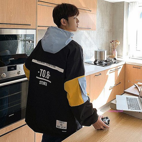 아노락 남녀 커플 윈드브레이커 남자 남성 바람막이 고등학생 후드 코디 가을 공용dce698