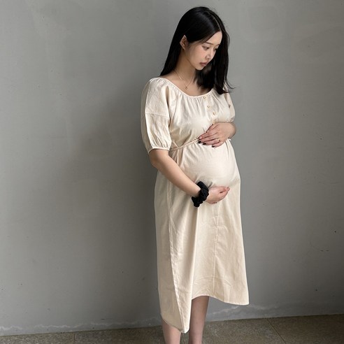 VANANA2 임산부 허리끈 벌룬 롱원피스