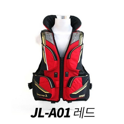 FL/씨울프 JL-A01 낚시구명복 (레드) 구명조끼, 레드