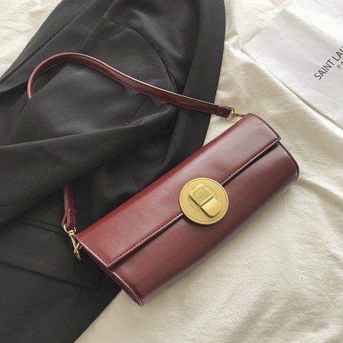 미니 디자인 여성 가방 2020 뉴 트렌드 레드 빈티지 겨드랑이 가방 법봉 가방