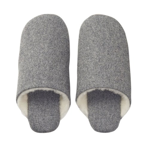 무인양품 MUJI 울 보아 슬리퍼, 그레이