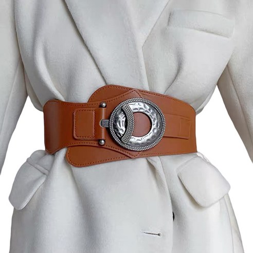 여성 코르셋벨트 가죽 와이드 밴딩스판 코트용 허리띠 Women''s belt