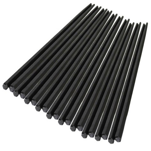 신우와이즈 육각형 젓가락 220mm 50벌 다용도 젓가락, 블랙, 1개, 220mm(50벌)