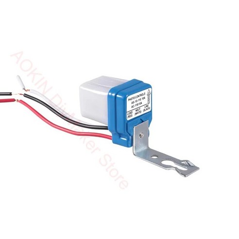 조도센서 광스위치 자동 온 스위치 220V 사진 50 AC110V ACDC12V 제어 10A 60Hz 24V 광전지 가로등, 04=AC220V