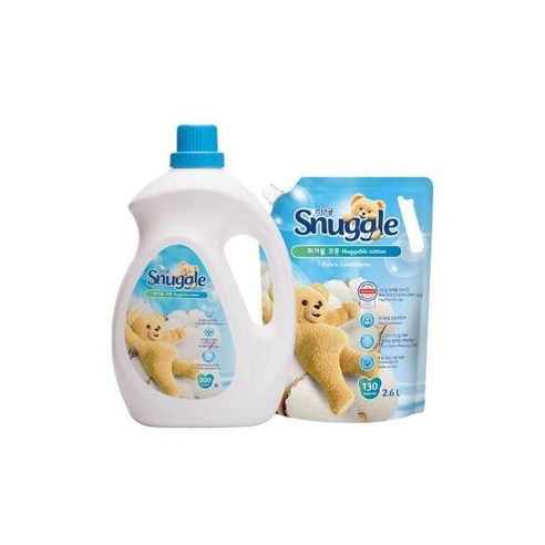 스너글 초고농축 섬유유연제 허거블코튼 총 6.6L (대용량4L+리필2.6L), 스너글 초고농축 섬유유연제 허거블코튼 총 6.6L (대