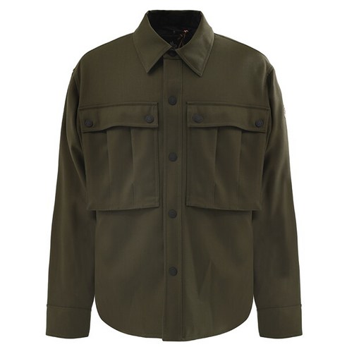 [몽클레어] 22FW 1A00019 57316 830 남성 울 퀼트 다운 셔츠 자켓 그린