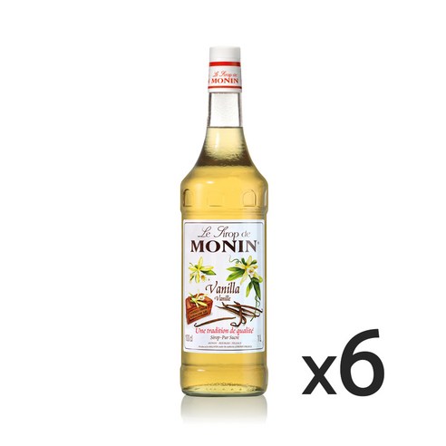 모닌 바닐라시럽 1000ml 1박스 6개, 1L