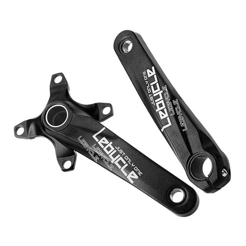 크랭크셋 크랭크 암 내로우 와이드 라운드 체인링 MTB 자전거, 170x104mm, 알류미늄, 검은 색