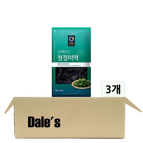 데일즈기획 대상 청정원 남해안산 청정미역, 150g, 3개