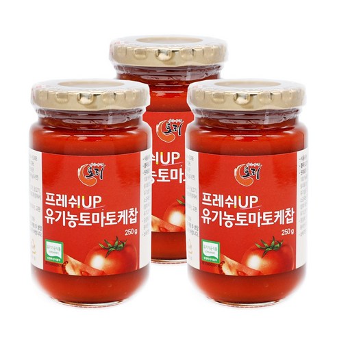 삿갓유통 유기농 토마토로 만든 토리식품 토마토케찹 1병, 250ml, 3개