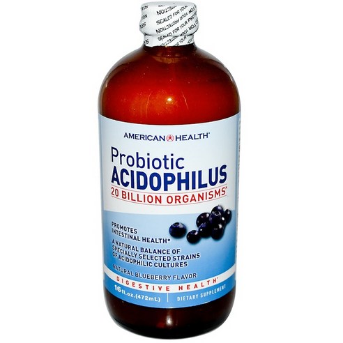 American Health 프로바이오틱 애시도필러스 블루베리맛, 472ml, 1개