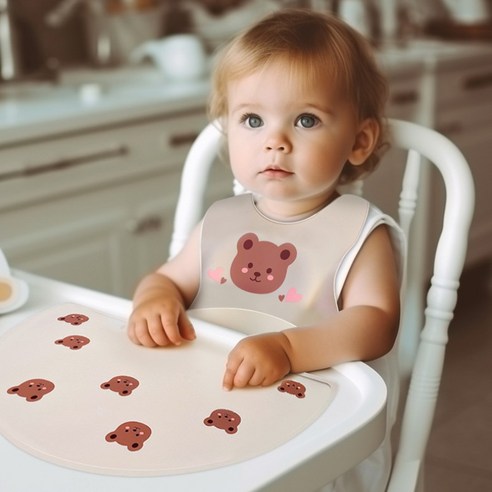 사랑스러운 아기를 위한 완벽한 선택, 도니주니 실리콘 턱받이