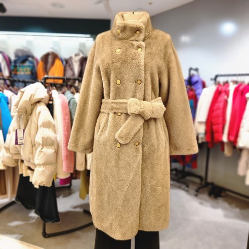 벨티드 더블 퍼코트