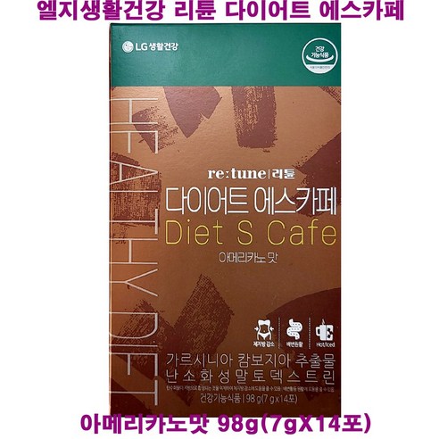 (무료배송) LG생활건강 리튠 다이어트 에스카페 아메리카노맛 (7일분) / 구) 블랙로즈, 1개, 98g