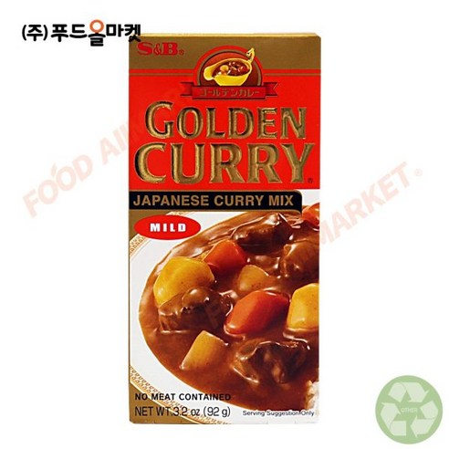 에스비 골든카레 순한맛 92g