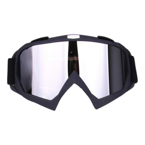 안티 스플래쉬 스키 안전 안경 고글 조정 가능한 탄성 스트랩과 방풍 오토바이 안경, 블랙 실버, 플라스틱