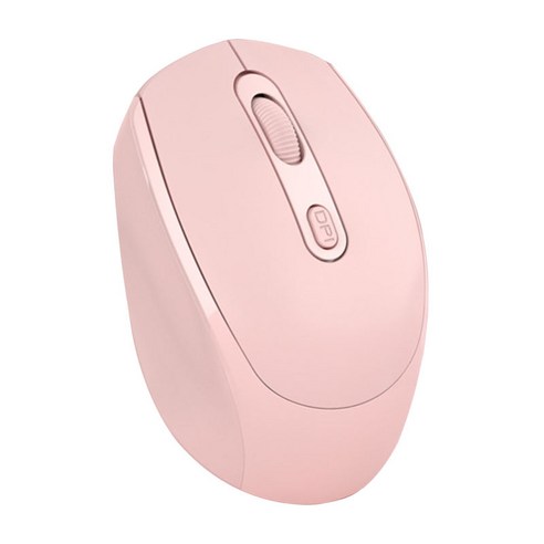 무선 마우스 슬림 충전식 무선 무음 마우스 USB 수신기가 있는 2.4G 휴대용 USB 광학 무선 컴퓨터 마우스, 분홍, 63 x 35 x 101mm, 플라스틱 전자